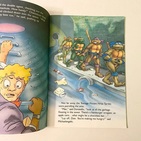 Vintage 1991 TMNT Ninja Turtles Code Name Chameleon A Storybook Adventure - Picture 10 of 13
